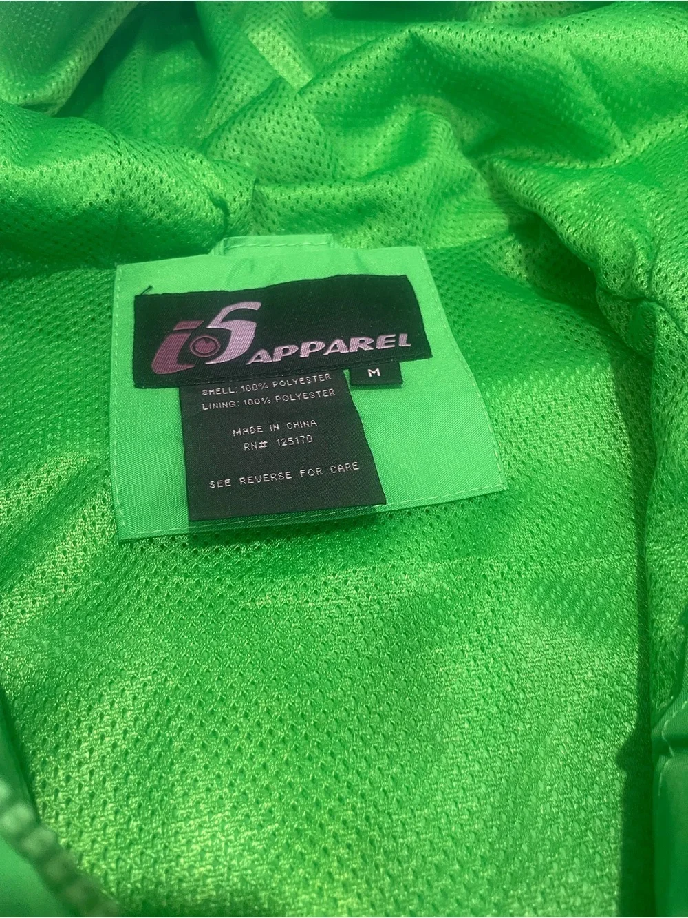 Green Hooded Windbreaker Jacket